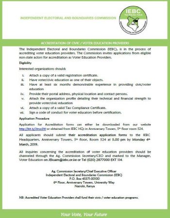 Independent Electoral And Boundaries Commission IEBC