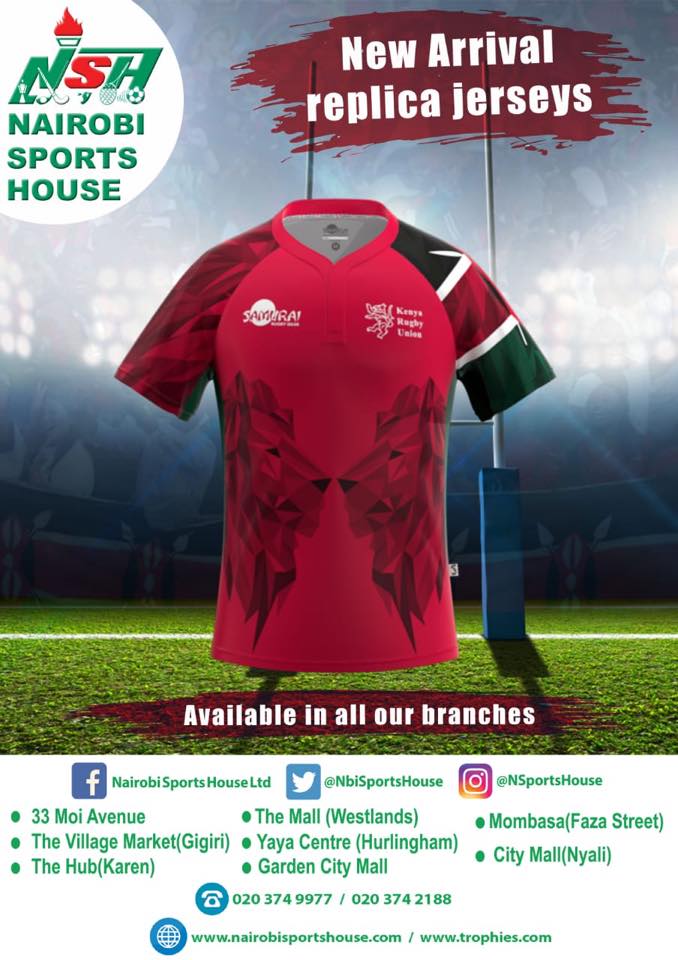 Kenya Rugby Jersey - Home on sale at Rugby City